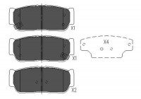 Kit de plaquettes de frein, frein à disque KBP-4017 Kavo parts