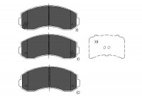 Kit de plaquettes de frein, frein à disque KBP-4021 Kavo parts