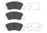 Kit de plaquettes de frein, frein à disque KBP-4023 Kavo parts
