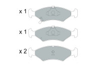 Kit de plaquettes de frein, frein à disque KBP-4026 Kavo parts