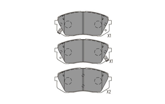 Kit de plaquettes de frein, frein à disque KBP-4031 Kavo parts