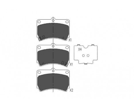 Kit de plaquettes de frein, frein à disque KBP-4501 Kavo parts, Image 2