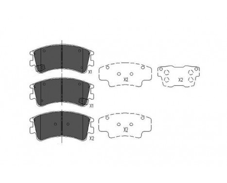 Kit de plaquettes de frein, frein à disque KBP-4512 Kavo parts, Image 2