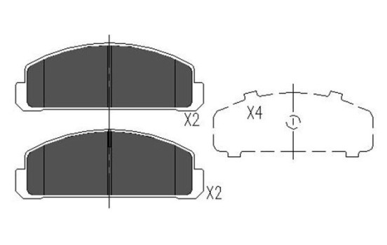 Kit de plaquettes de frein, frein à disque KBP-4515 Kavo parts