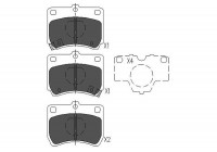 Kit de plaquettes de frein, frein à disque KBP-4520 Kavo parts