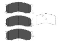 Kit de plaquettes de frein, frein à disque KBP-4526 Kavo parts