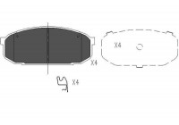Kit de plaquettes de frein, frein à disque KBP-4528 Kavo parts