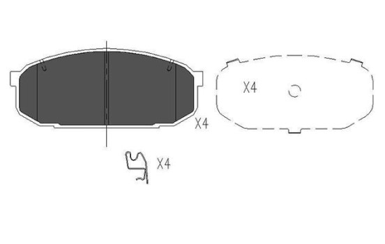 Kit de plaquettes de frein, frein à disque KBP-4528 Kavo parts, Image 2