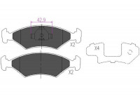 Kit de plaquettes de frein, frein à disque KBP-4532 Kavo parts