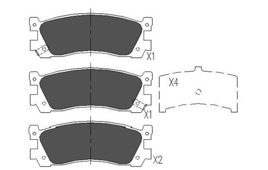 Kit de plaquettes de frein, frein à disque KBP-4536 Kavo parts