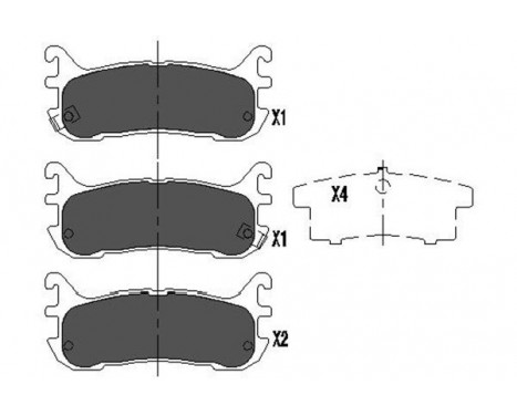 Kit de plaquettes de frein, frein à disque KBP-4539 Kavo parts