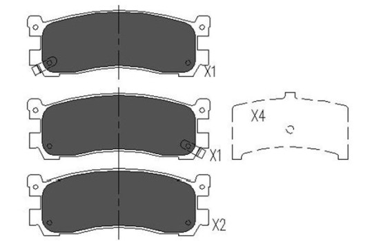 Kit de plaquettes de frein, frein à disque KBP-4543 Kavo parts