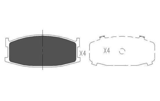 Kit de plaquettes de frein, frein à disque KBP-4548 Kavo parts, Image 2