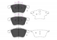 Kit de plaquettes de frein, frein à disque KBP-4553 Kavo parts