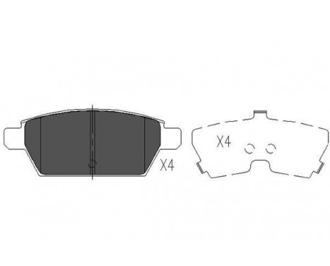 Kit de plaquettes de frein, frein à disque KBP-4554 Kavo parts, Image 2