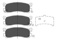 Kit de plaquettes de frein, frein à disque KBP-4556 Kavo parts