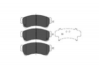 Kit de plaquettes de frein, frein à disque KBP-4557 Kavo parts