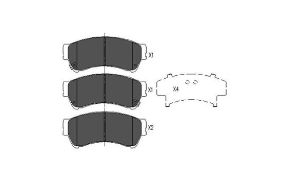 Kit de plaquettes de frein, frein à disque KBP-4557 Kavo parts