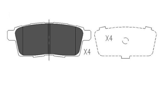 Kit de plaquettes de frein, frein à disque KBP-4559 Kavo parts