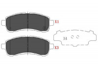 Kit de plaquettes de frein, frein à disque KBP-4560 Kavo parts