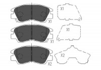 Kit de plaquettes de frein, frein à disque KBP-5501 Kavo parts
