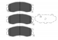 Kit de plaquettes de frein, frein à disque KBP-5502 Kavo parts