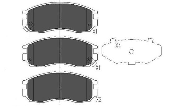 Kit de plaquettes de frein, frein à disque KBP-5502 Kavo parts