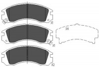 Kit de plaquettes de frein, frein à disque KBP-5503 Kavo parts