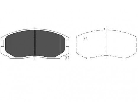 Kit de plaquettes de frein, frein à disque KBP-5505 Kavo parts