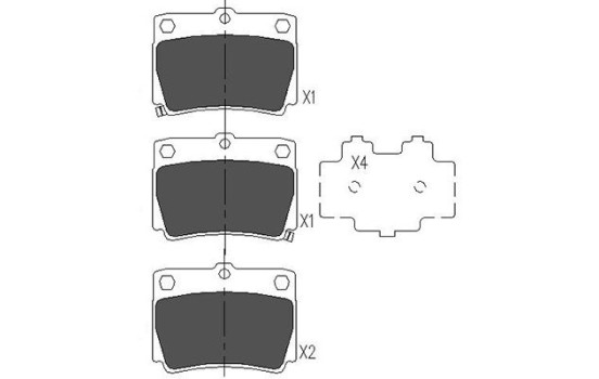 Kit de plaquettes de frein, frein à disque KBP-5512 Kavo parts