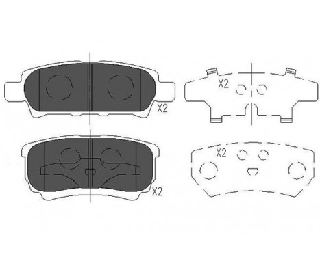 Kit de plaquettes de frein, frein à disque KBP-5518 Kavo parts