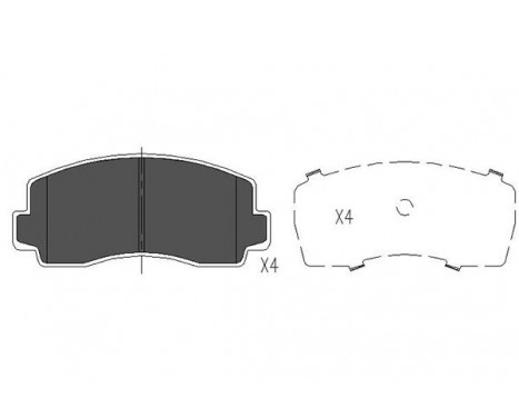 Kit de plaquettes de frein, frein à disque KBP-5528 Kavo parts