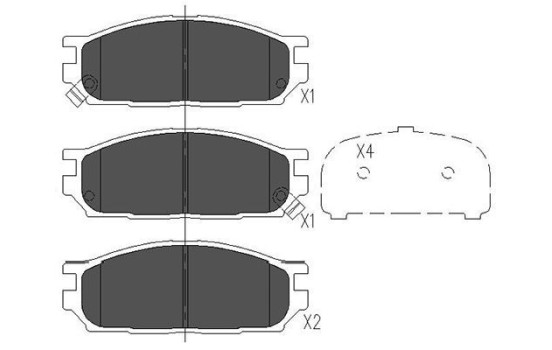 Kit de plaquettes de frein, frein à disque KBP-5530 Kavo parts, Image 2