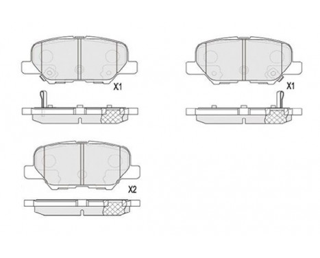 Kit de plaquettes de frein, frein à disque KBP-5551 Kavo parts, Image 2