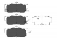 Kit de plaquettes de frein, frein à disque KBP-6513 Kavo parts