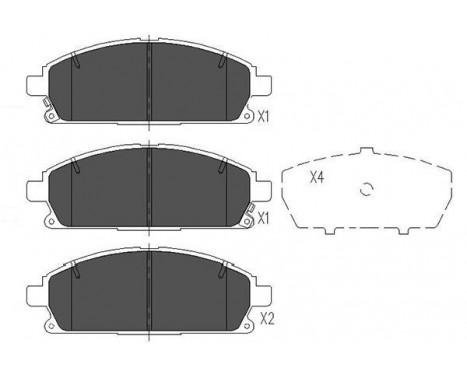 Kit de plaquettes de frein, frein à disque KBP-6515 Kavo parts, Image 2