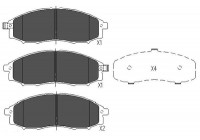 Kit de plaquettes de frein, frein à disque KBP-6518 Kavo parts