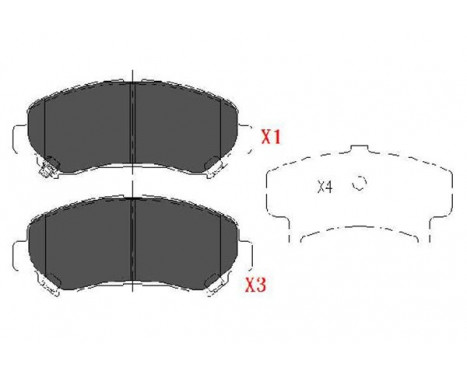 Kit de plaquettes de frein, frein à disque KBP-6519 Kavo parts