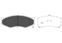 Kit de plaquettes de frein, frein à disque KBP-6523 Kavo parts
