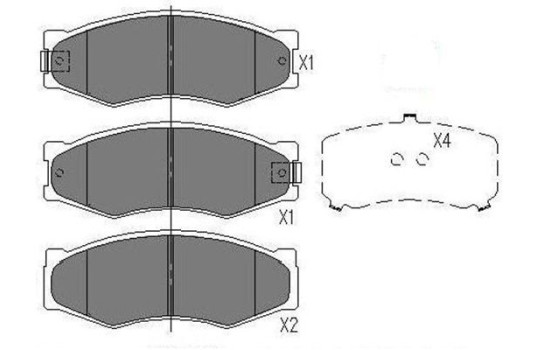 Kit de plaquettes de frein, frein à disque KBP-6524 Kavo parts