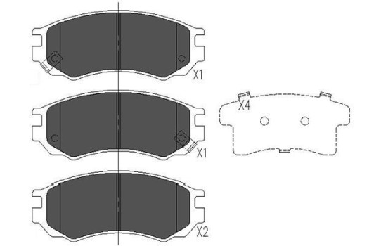 Kit de plaquettes de frein, frein à disque KBP-6531 Kavo parts, Image 2