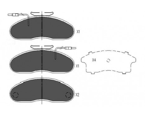 Kit de plaquettes de frein, frein à disque KBP-6535 Kavo parts