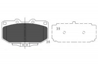 Kit de plaquettes de frein, frein à disque KBP-6536 Kavo parts