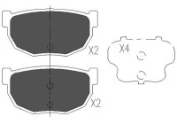 Kit de plaquettes de frein, frein à disque KBP-6541 Kavo parts