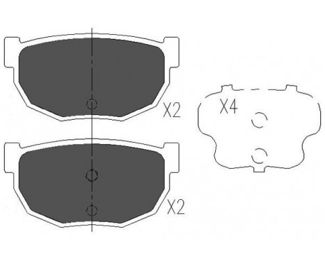 Kit de plaquettes de frein, frein à disque KBP-6541 Kavo parts