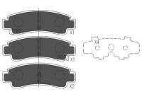 Kit de plaquettes de frein, frein à disque KBP-6543 Kavo parts
