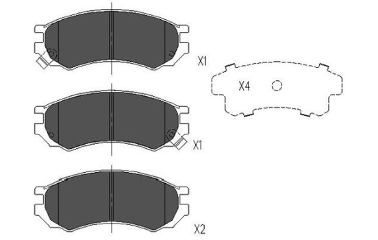 Kit de plaquettes de frein, frein à disque KBP-6555 Kavo parts