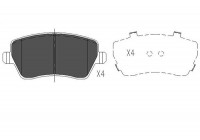 Kit de plaquettes de frein, frein à disque KBP-6559 Kavo parts