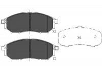 Kit de plaquettes de frein, frein à disque KBP-6567 Kavo parts