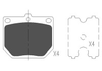 Kit de plaquettes de frein, frein à disque KBP-6569 Kavo parts